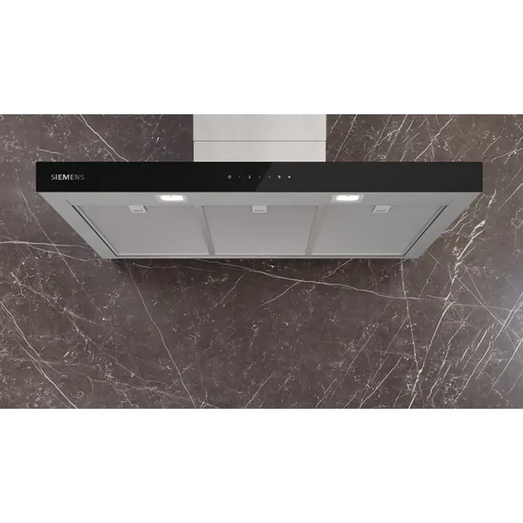 iQ500, Campana decorativa de pared, 90 cm, Acero mate antihuellas 2