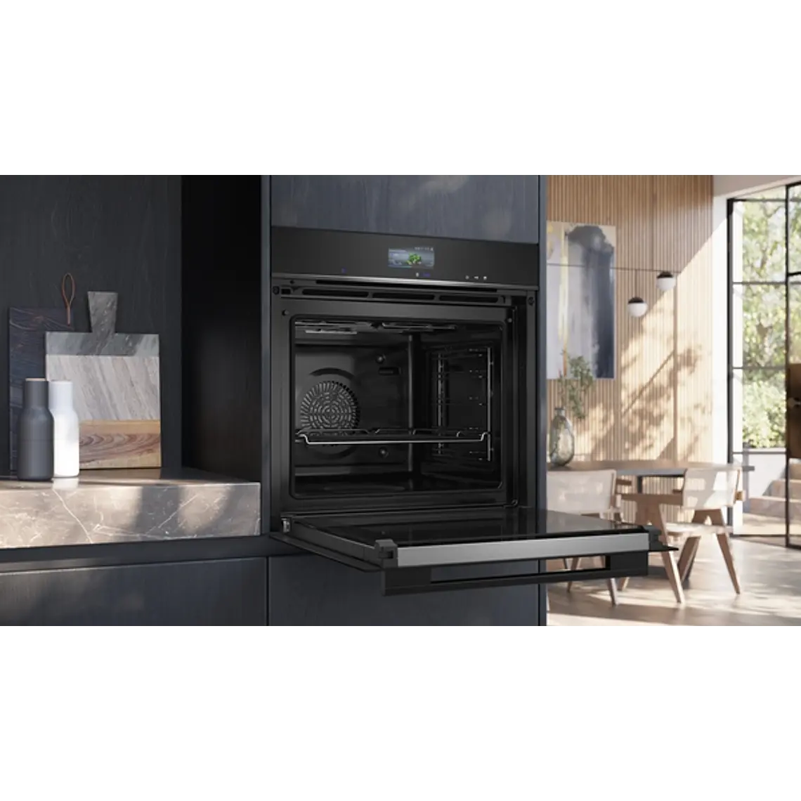 SIEMENS iQ700, Horno con vapor, 60 x 60 cm, Negro 2