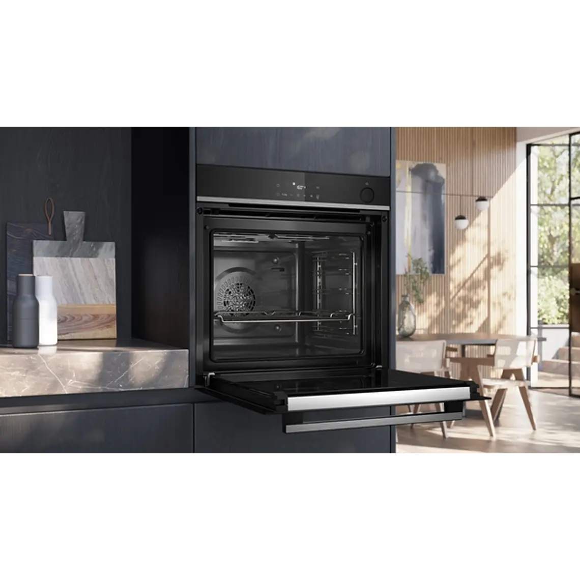 SIEMENS iQ300, Horno con vapor, 60 x 60 cm, Acero inoxidable 2