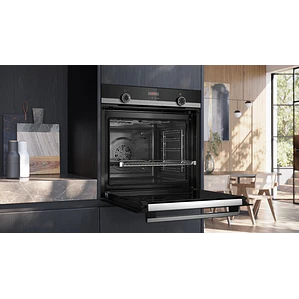 SIEMENS iQ300, Horno con vapor, 60 x 60 cm, Acero inoxidable