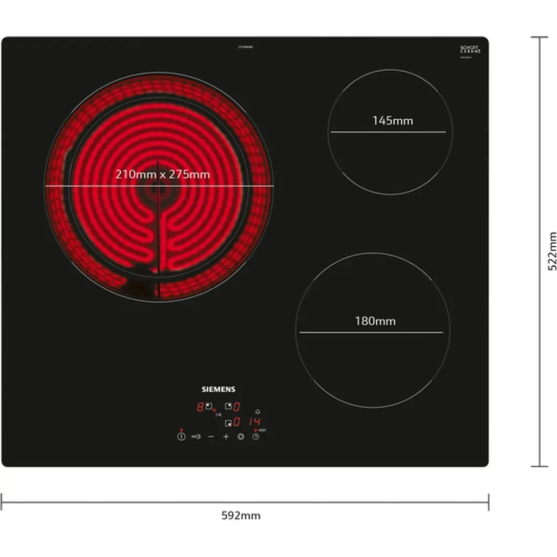 SIEMENS iQ300, Encimera vitrocerámica, 60 cm, sin perfiles 3