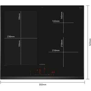 SIEMENS iQ700, Encimera de inducción, 60 cm, sin perfiles