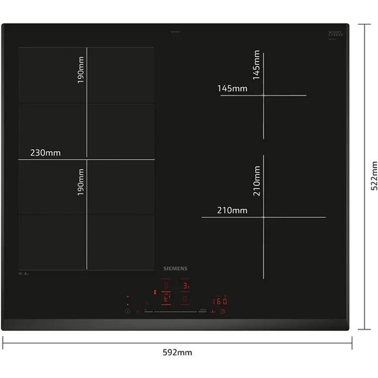 SIEMENS iQ700, Encimera de inducción, 60 cm, sin perfiles 2