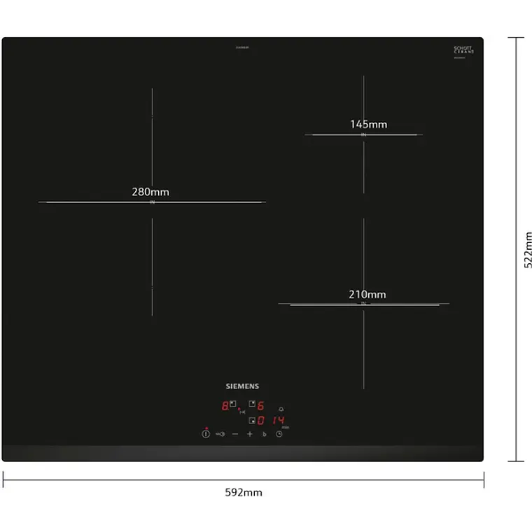 SIEMENS iQ300, Encimera de inducción, 60 cm, sin perfiles 2
