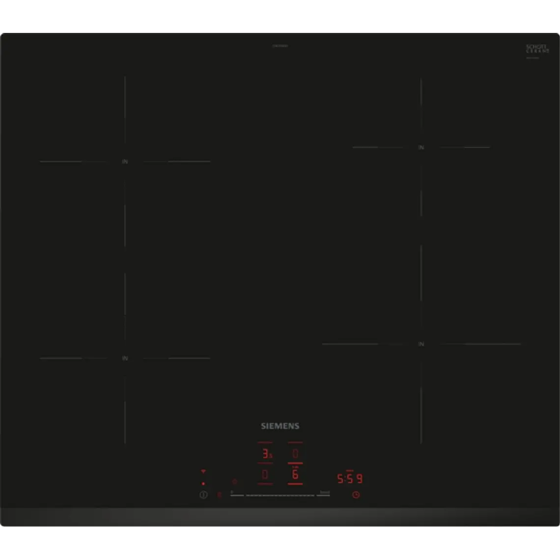 SIEMENS iQ100, Encimera de inducción, 60 cm, sin perfiles 1