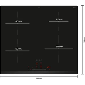 SIEMENS iQ100, Encimera de inducción, 60 cm, sin perfiles