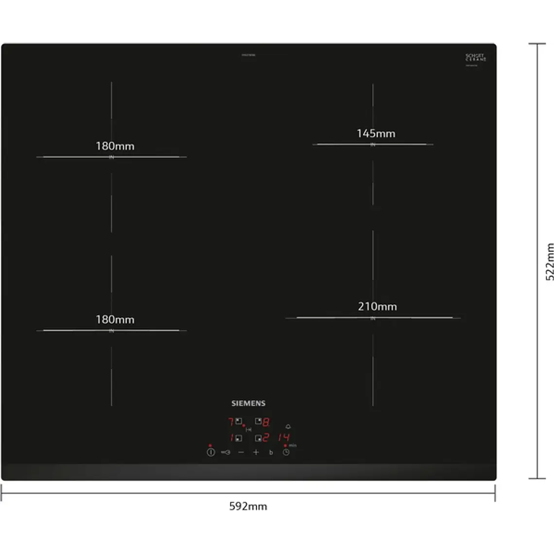 SIEMENS iQ100, Encimera de inducción, 60 cm, sin perfiles 2
