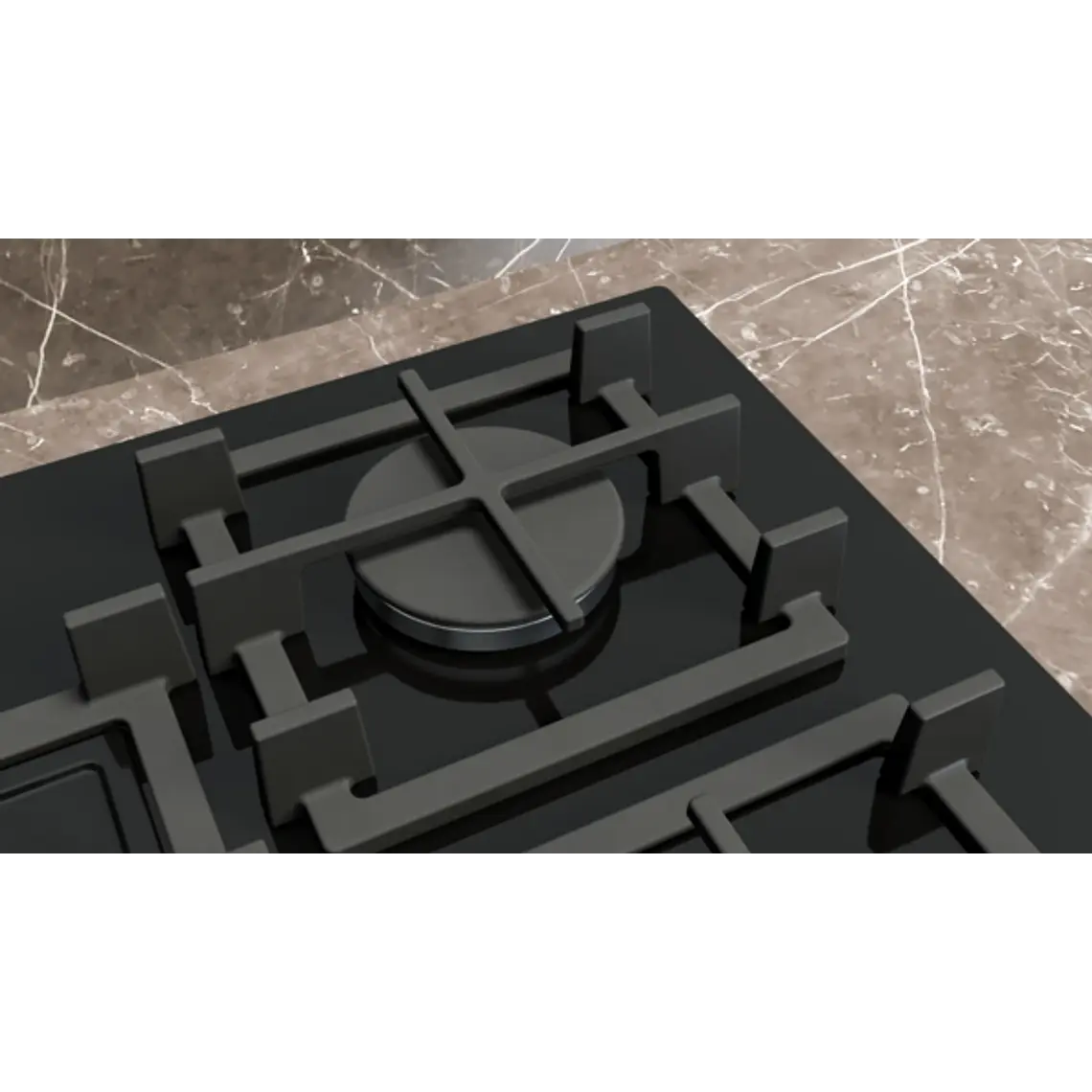 SIEMENS iQ500, Encimera a gas, 75 cm, negro, vidrio templado 3