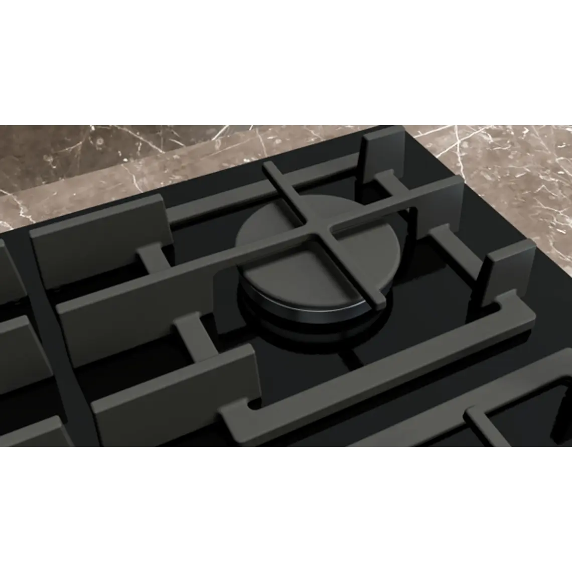 SIEMENS iQ700, Encimera a gas, 90 cm, negro, vidrio templado 3