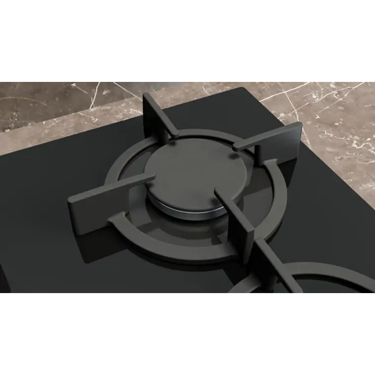 SIEMENS iQ500, Encimera a gas, 60 cm, negro, vidrio templado 4