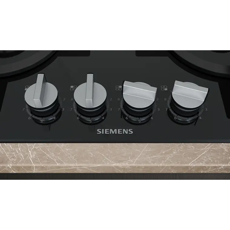 SIEMENS iQ500, Encimera a gas, 60 cm, negro, vidrio templado 5