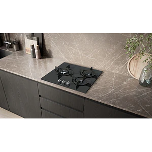 SIEMENS iQ500, Encimera a gas, 60 cm, negro, vidrio templado