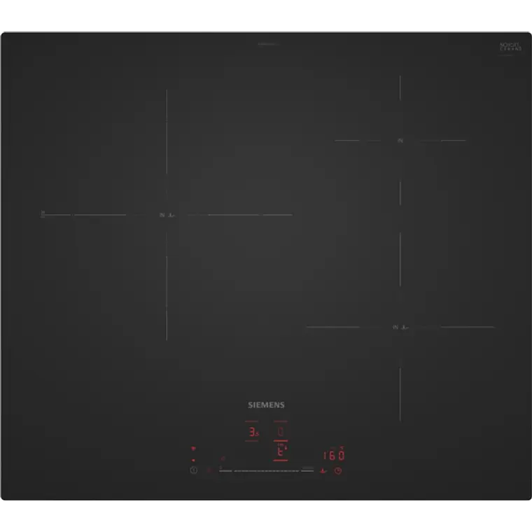 SIEMENS iQ300, Encimera de inducción, 60 cm, acabado negro mate, sin perfiles 1