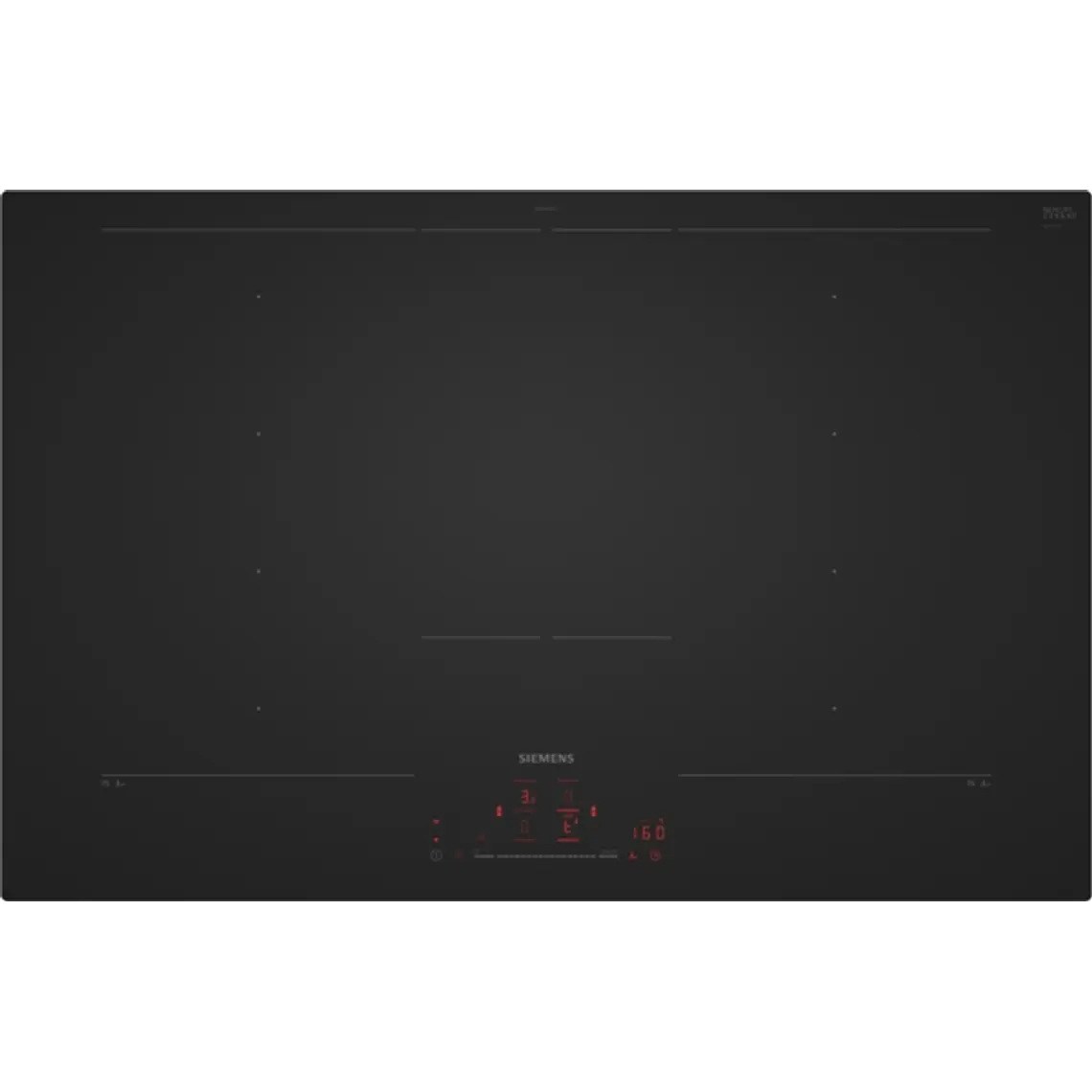 SIEMENS iQ700, Encimera de inducción, 80 cm, acabado negro mate, sin perfiles 1