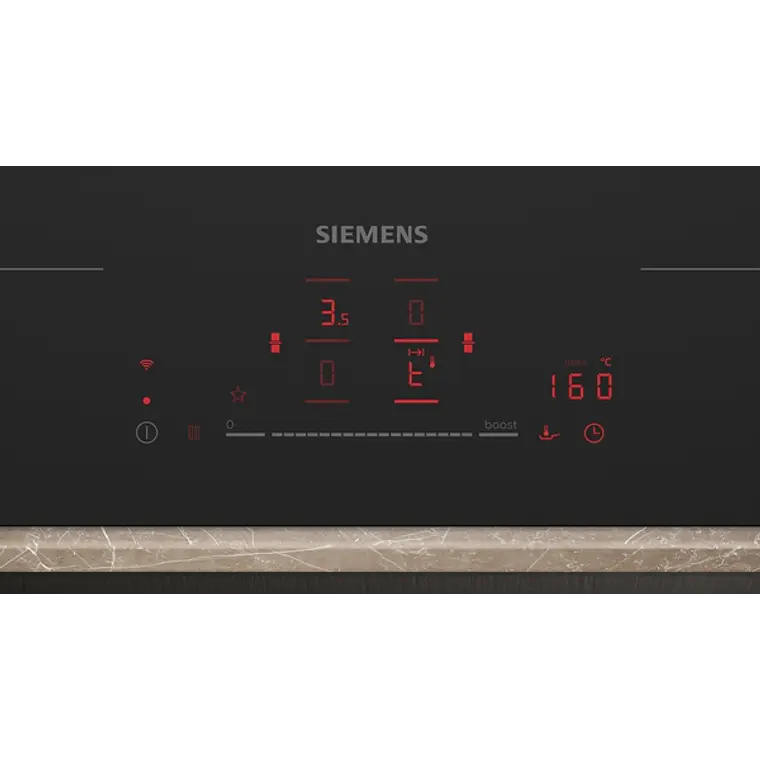 SIEMENS iQ700, Encimera de inducción, 80 cm, acabado negro mate, sin perfiles 3