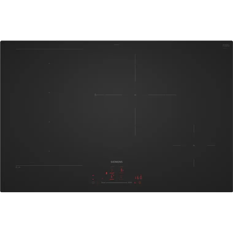 SIEMENS iQ700, Encimera de inducción, 80 cm, acabado negro mate, sin perfiles 1
