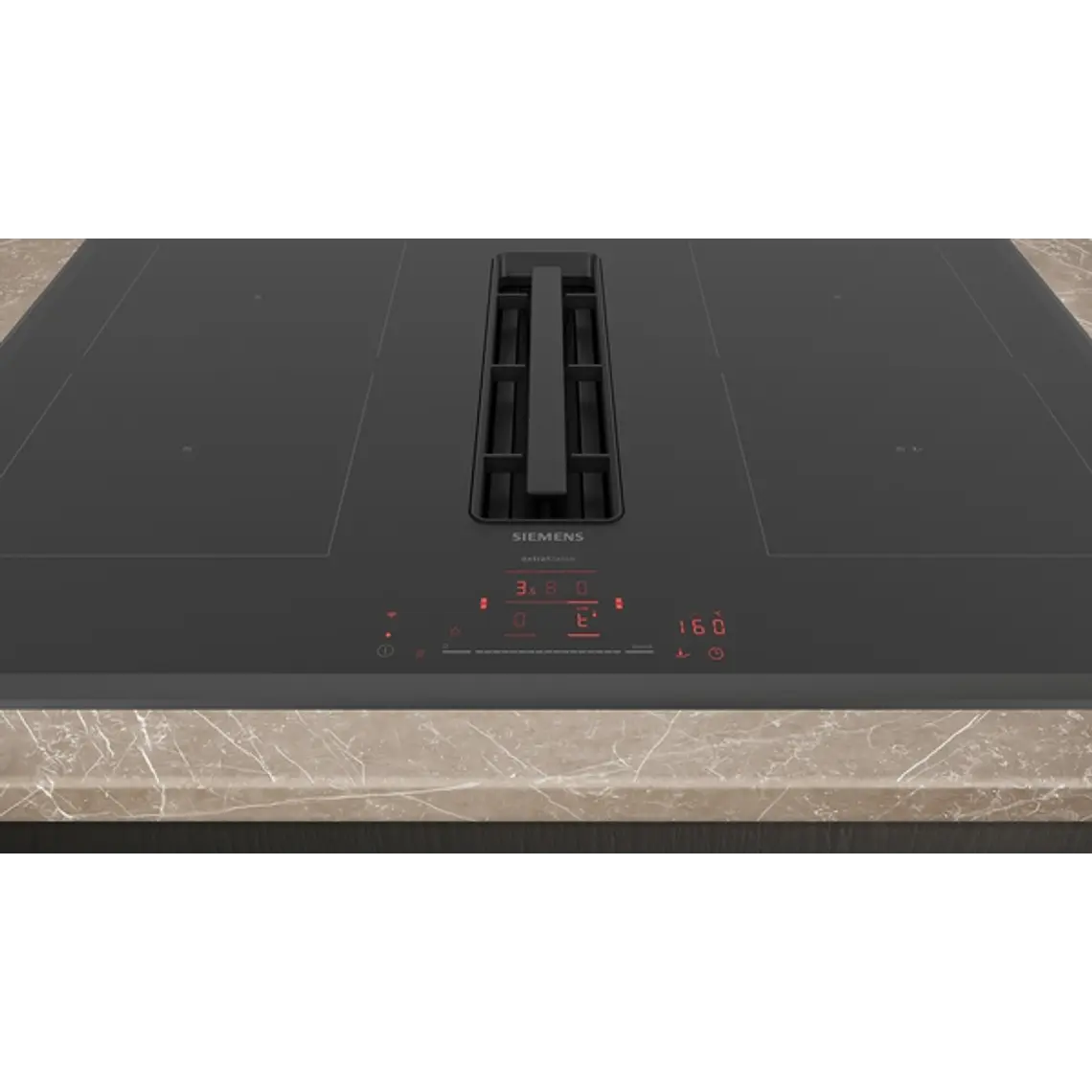 SIEMENS iQ700, Encimera de inducción con extractor integrado, 80 cm, sin perfiles 3