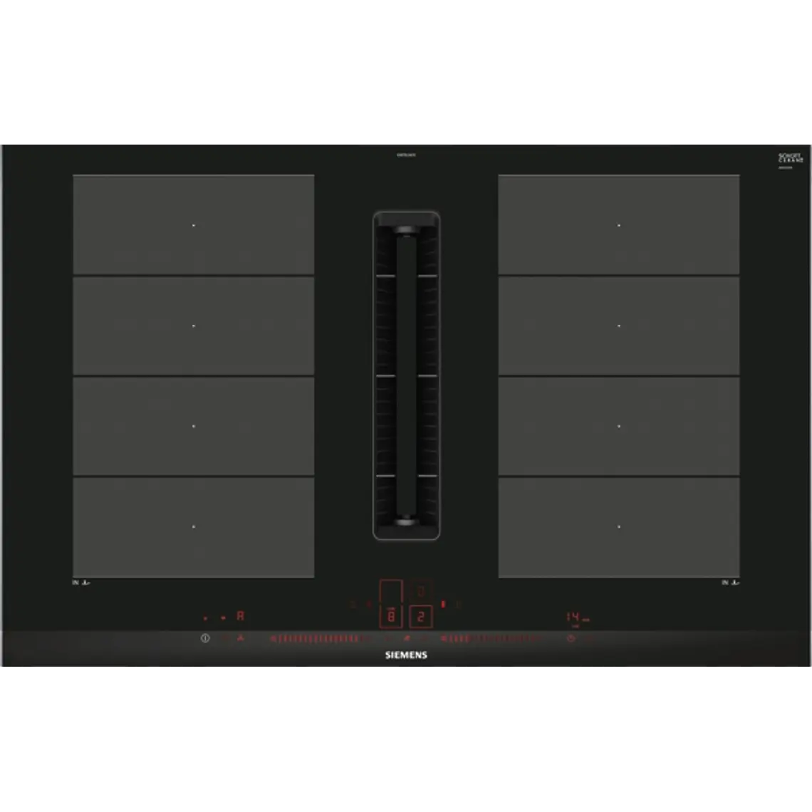 SIEMENS iQ700, Encimera de inducción con extractor integrado, 80 cm, con perfiles 1