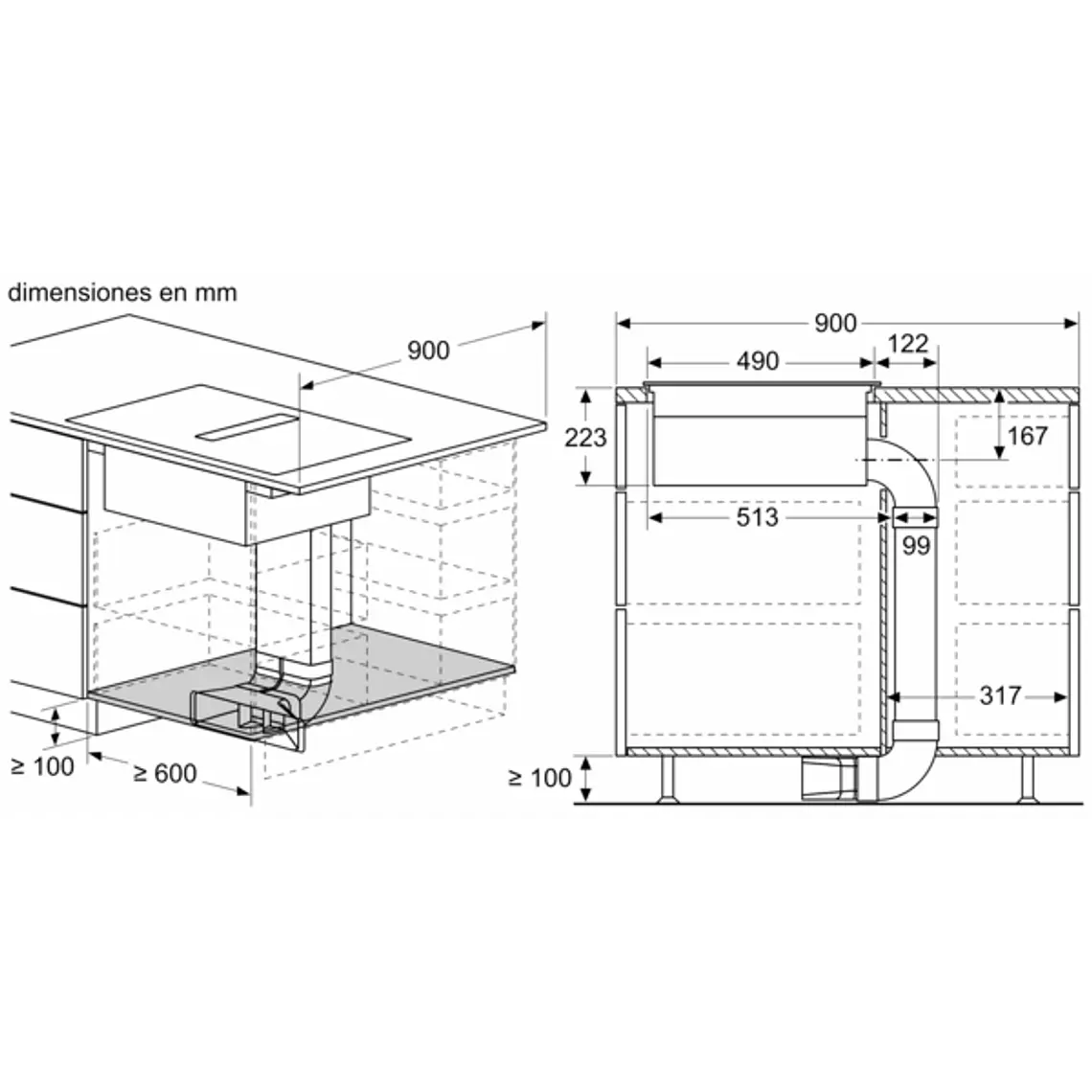 SIEMENS iQ500, Encimera de inducción con extractor integrado, 80 cm, sin perfiles 20