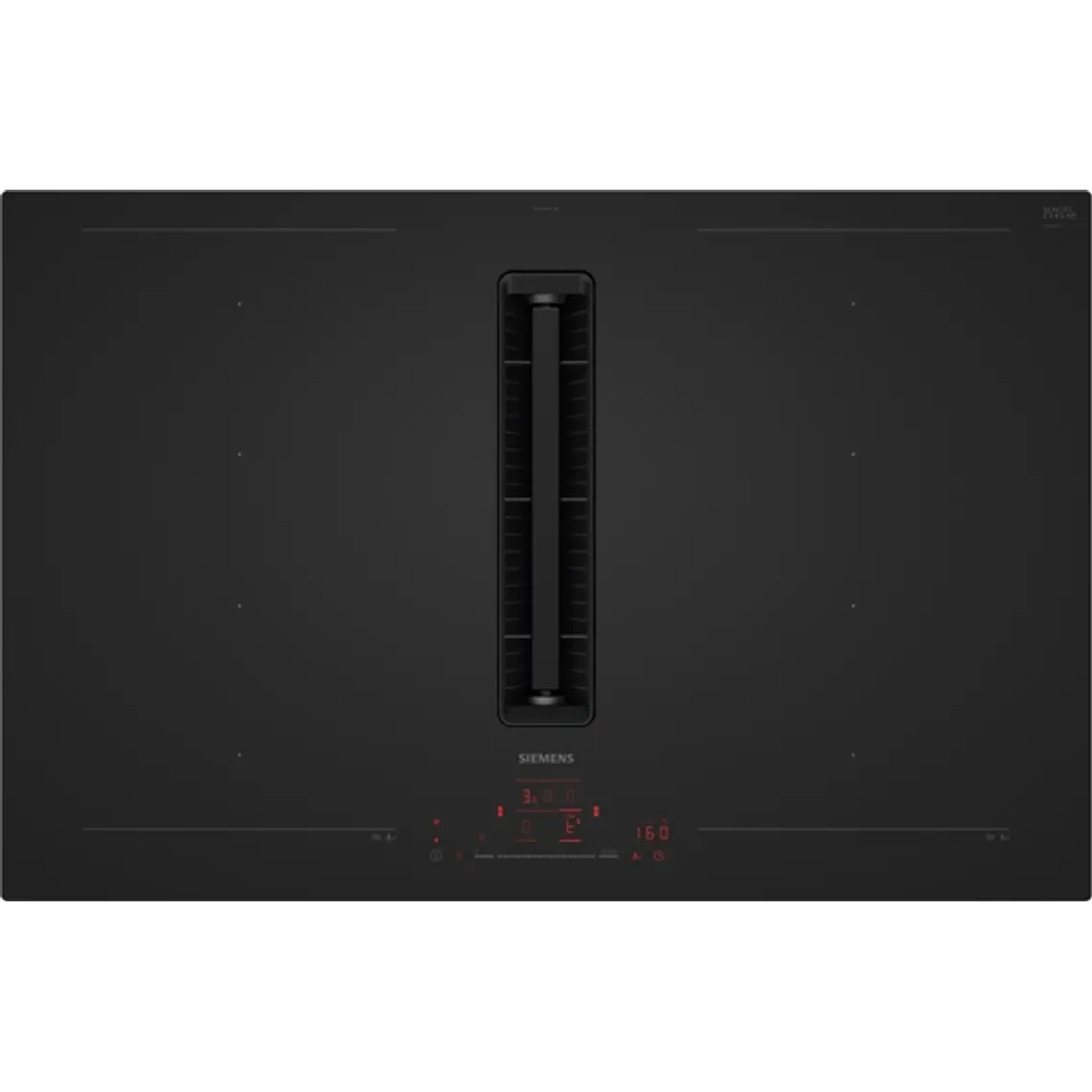 SIEMENS iQ700, Encimera de inducción con extractor integrado, 80 cm, Acabado negro mate, sin perfiles 1