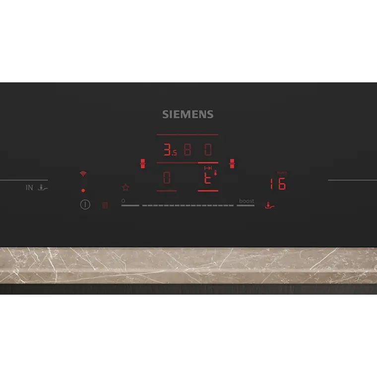 SIEMENS iQ700, Encimera de inducción con extractor integrado, 80 cm, Acabado negro mate, sin perfiles 3