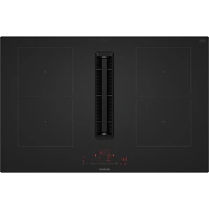 SIEMENS iQ500, Encimera de inducción con extractor integrado, 80 cm, Acabado negro mate, sin perfiles