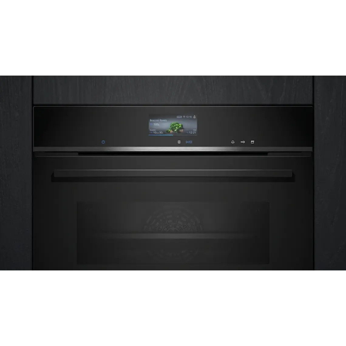 SIEMENS iQ700, Horno compacto con vapor, 60 x 45 cm, Negro 5