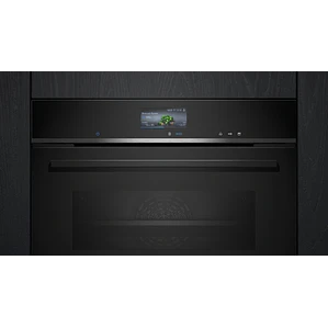 SIEMENS iQ700, Horno compacto con vapor, 60 x 45 cm, Negro