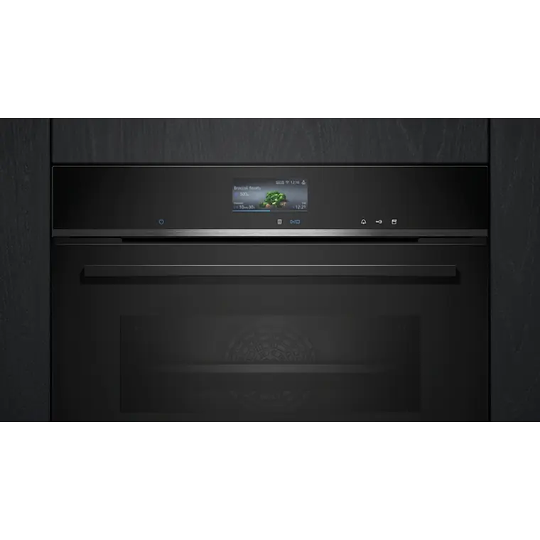 SIEMENS iQ700, Horno compacto con vapor, 60 x 45 cm, Negro 5