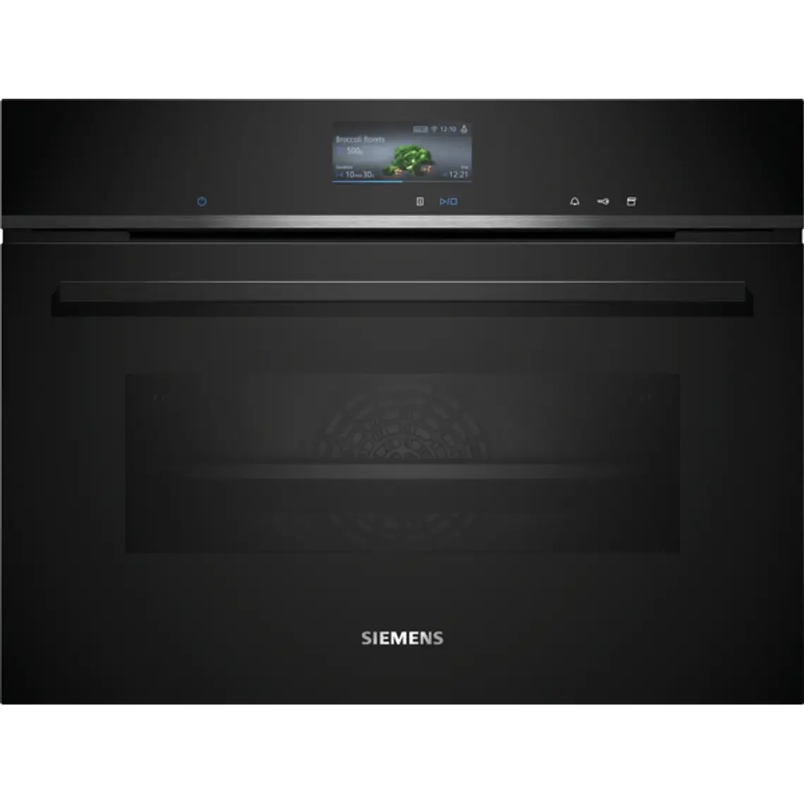 SIEMENS iQ700, Horno compacto con vapor, 60 x 45 cm, Negro 4