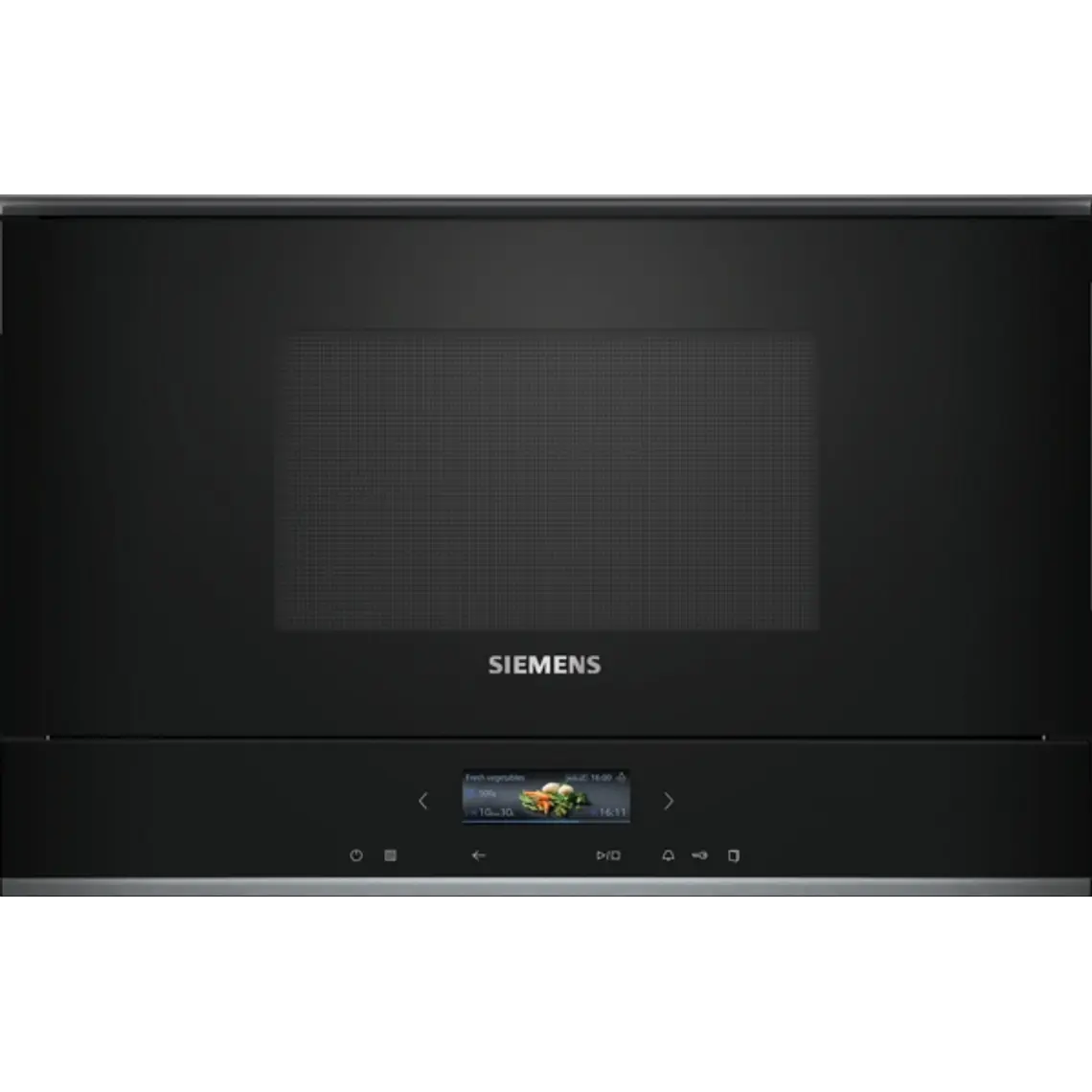 SIEMENS iQ700, Microondas integrable con grill, Negro 1