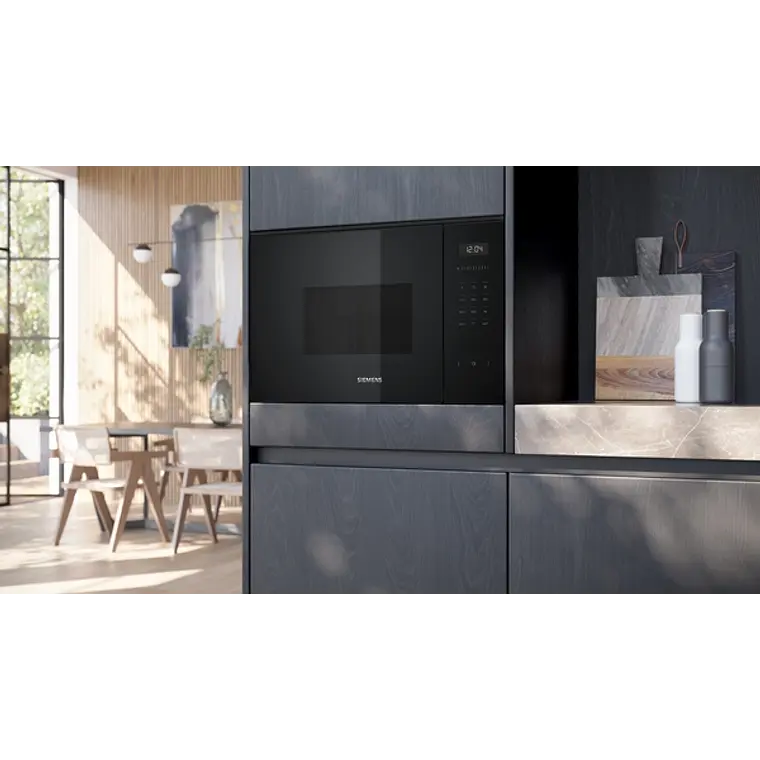 SIEMENS iQ500, Microondas integrable con grill, Negro 2