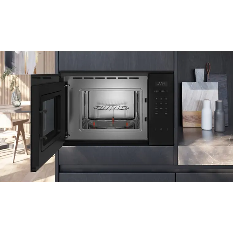 SIEMENS iQ500, Microondas integrable con grill, Negro 4
