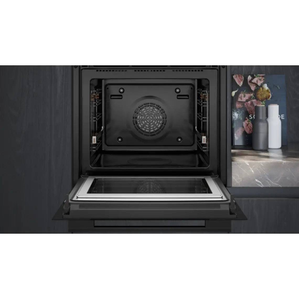 SIEMENS iQ700, Horno con microondas, 60 x 60 cm, Negro 5