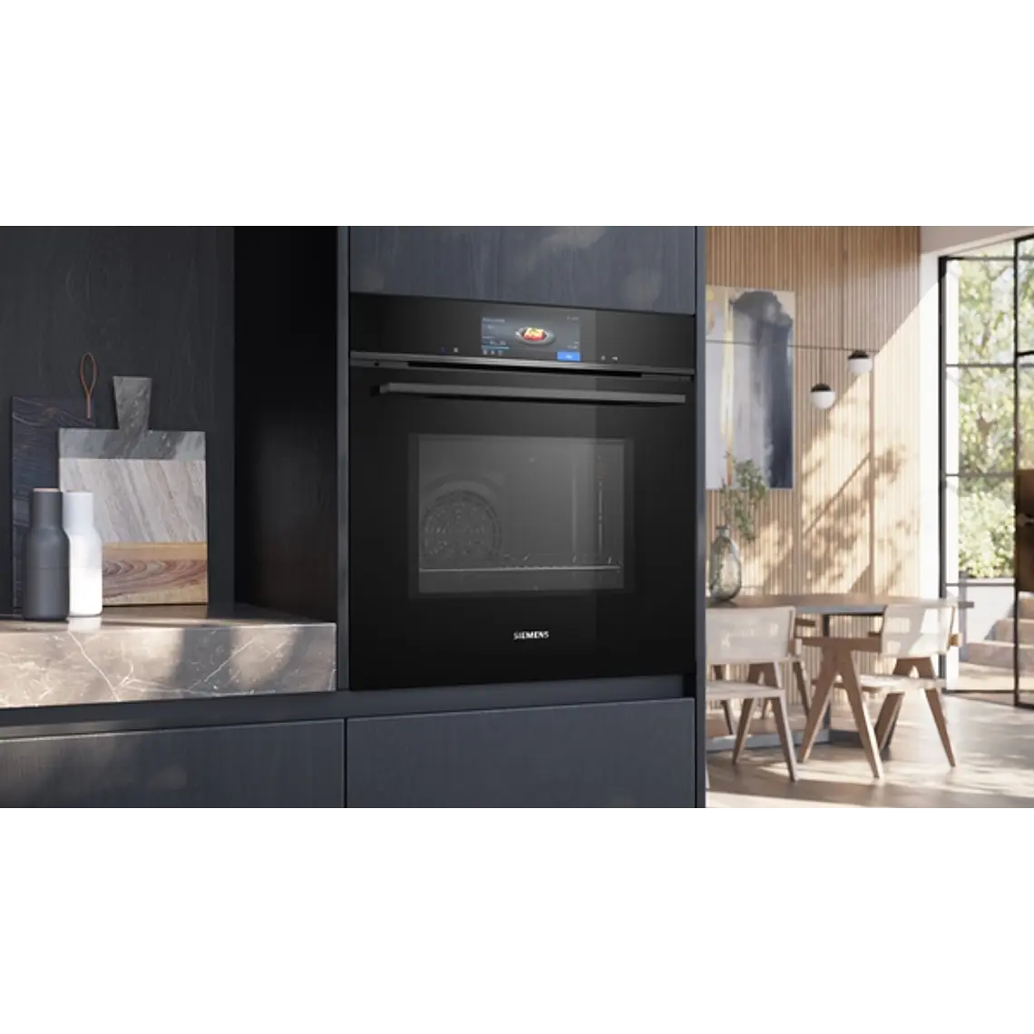 SIEMENS iQ700, Horno con microondas, 60 x 60 cm, Negro 3