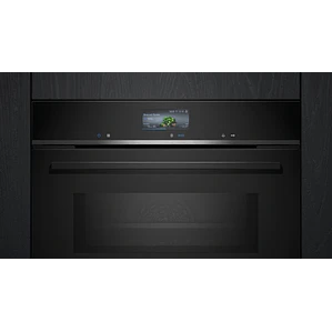 SIEMENS iQ700, Horno compacto con microondas, 60 x 45 cm, Negro
