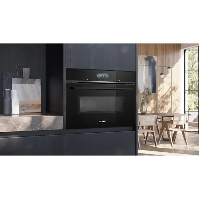 SIEMENS iQ700, Horno compacto con microondas, 60 x 45 cm, Negro 3