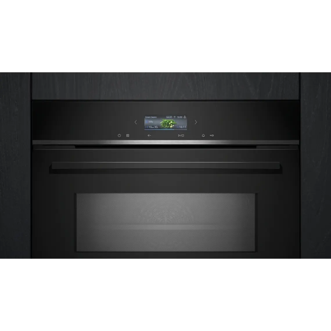 SIEMENS iQ700, Horno compacto con microondas, 60 x 45 cm, Negro 2