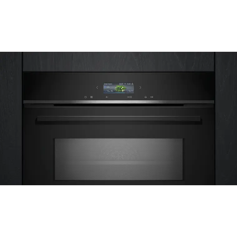 SIEMENS iQ700, Horno compacto con microondas, 60 x 45 cm, Negro 2