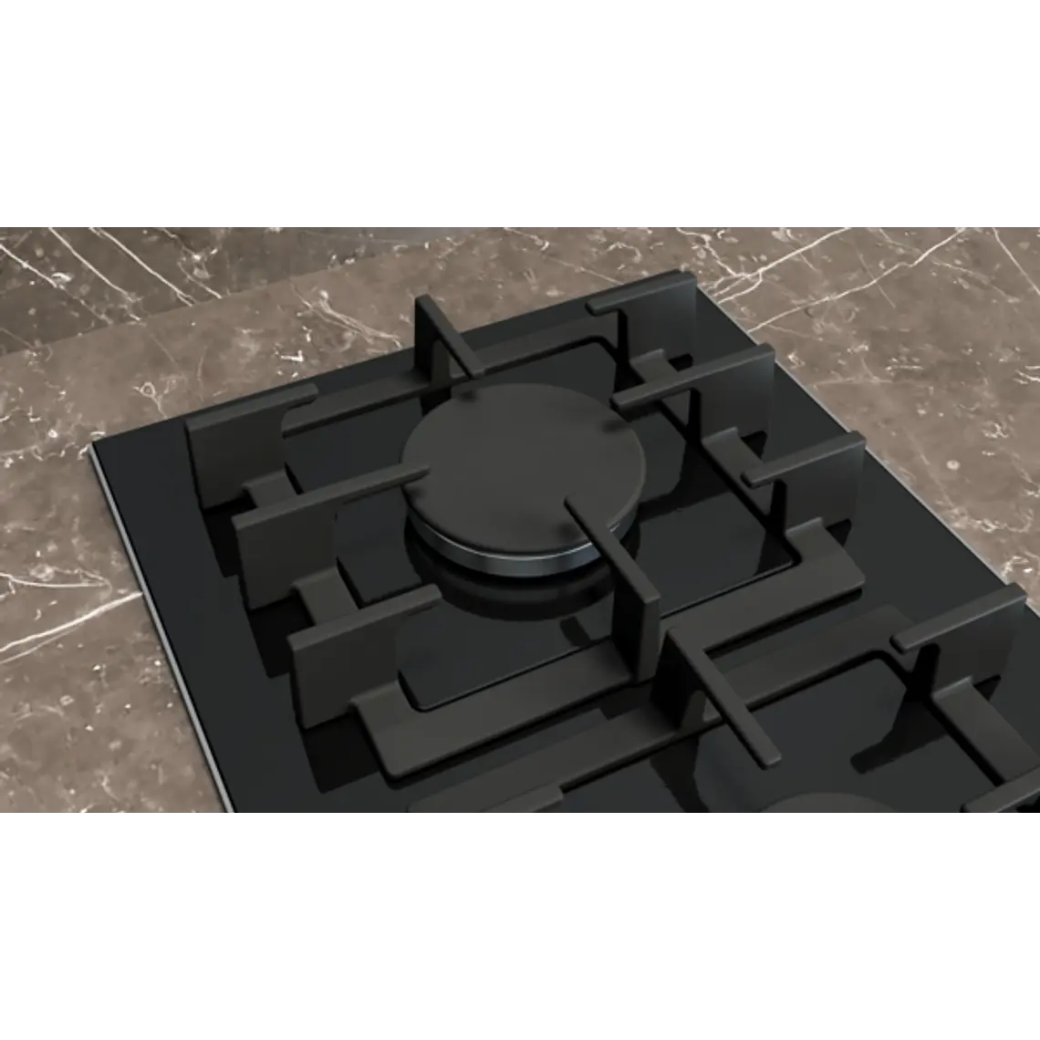 SIEMENS iQ700, Encimera dominó a gas, 30 cm, cristal negro 4