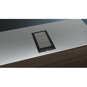 SIEMENS iQ700, Encimera dominó, inducción, 30 cm, con perfiles, Negro