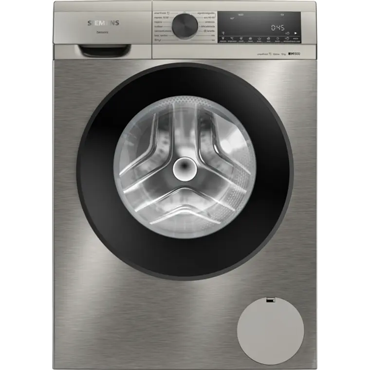 SIEMENS iQ500, Lavadora de carga frontal, 10 kg, 1600 rpm, Acero antihuellas 1
