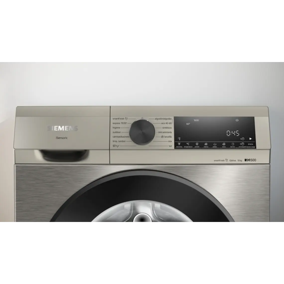 SIEMENS iQ500, Lavadora de carga frontal, 10 kg, 1600 rpm, Acero antihuellas 5