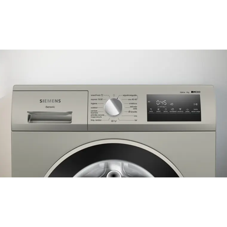 SIEMENS iQ300, Lavadora de carga frontal, 9 kg, 1400 rpm, Acero mate antihuellas 4