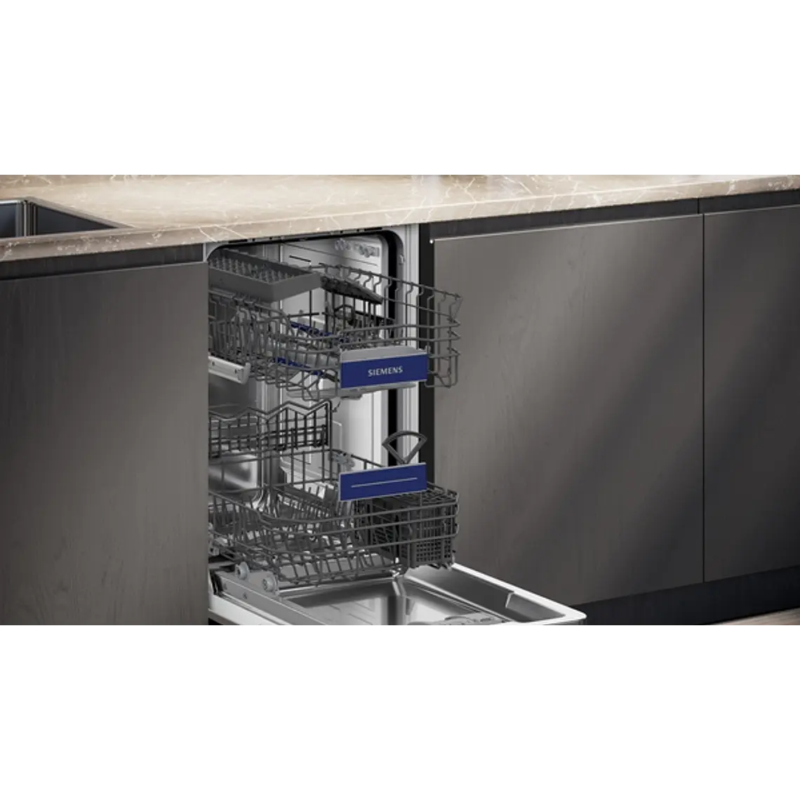 SIEMENS iQ300, Lavavajillas totalmente integrable, 45 cm, Puerta deslizante 4