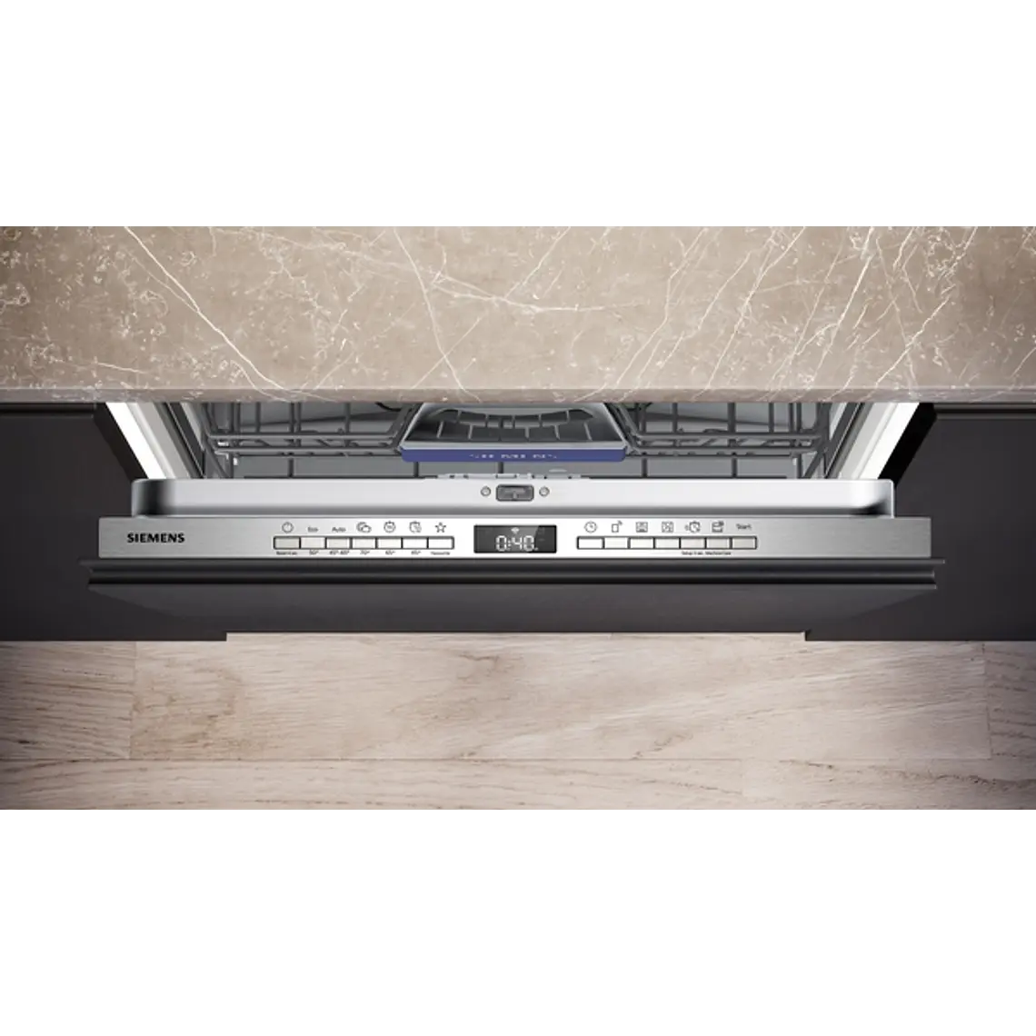 SIEMENS iQ300, Lavavajillas totalmente integrable, 60 cm, Puerta deslizante 4