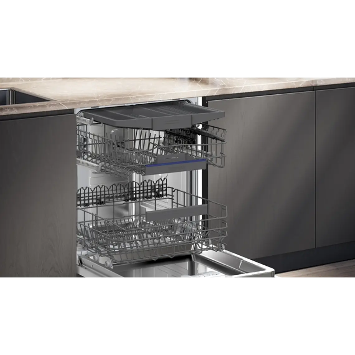 SIEMENS iQ300, Lavavajillas totalmente integrable, 60 cm, XXL, Puerta deslizante 4