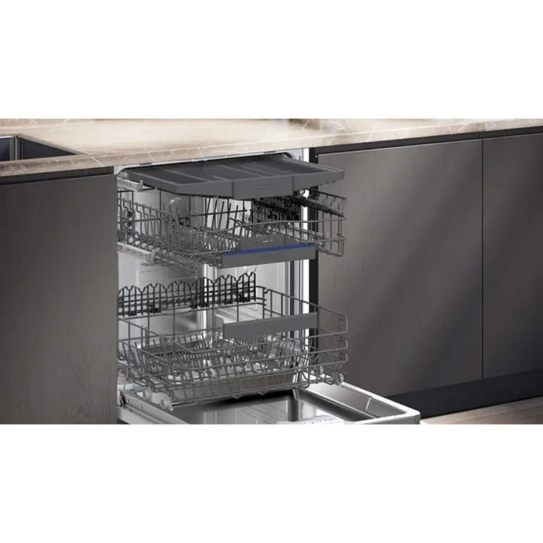 SIEMENS iQ300, Lavavajillas totalmente integrable, 60 cm, XXL, Puerta deslizante 4