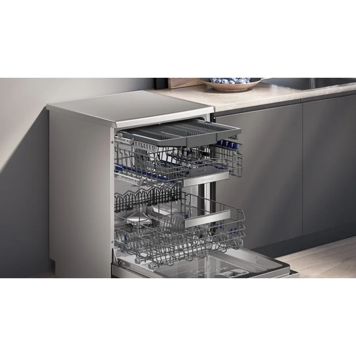 SIEMENS iQ500, Lavavajillas de libre instalación, 60 cm, Acero antihuellas 5
