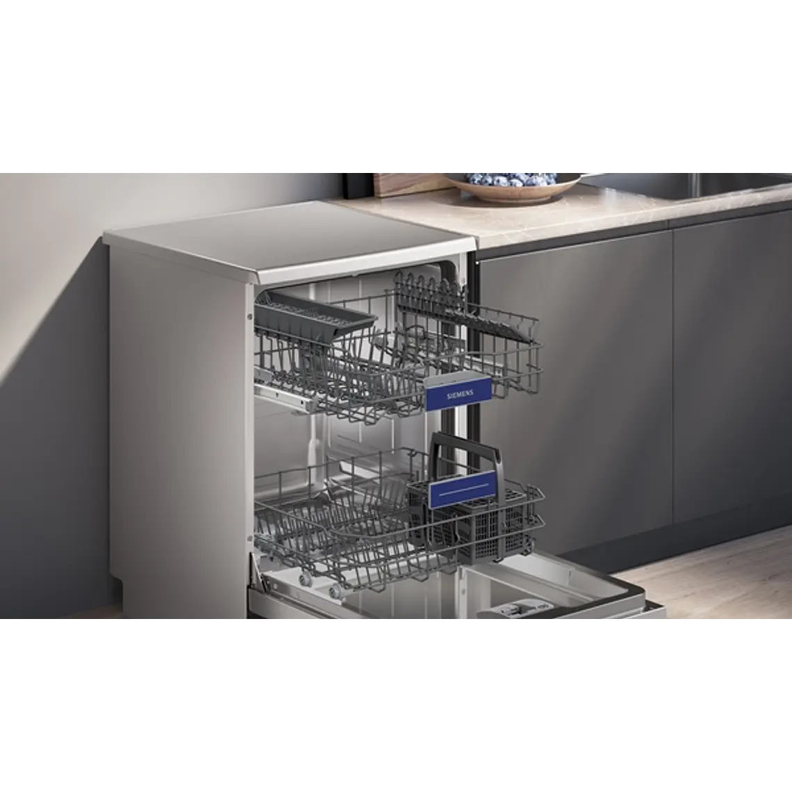 SIEMENS iQ300, Lavavajillas de libre instalación, 60 cm, Acero antihuellas 4